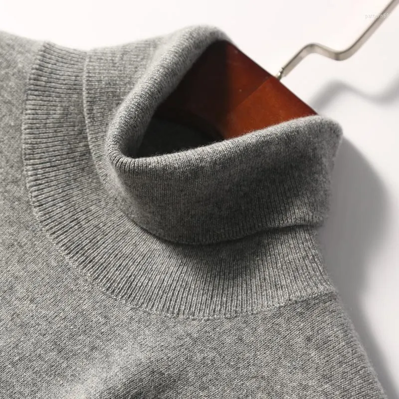 Herrjackor kashmir Turtleneck tröja män 2022 Autumn Winter Mens Warm Clothover Turtle Neck Man tröjor