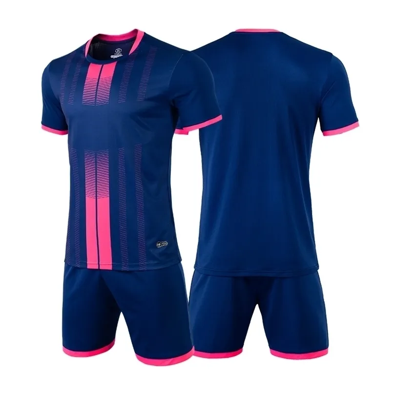 Ensembles de course Hommes Femmes Enfants Football Set Jerseys Uniformes Survetement Football Jersey Chemise Costume Survêtement Sport Vêtements Personnalisé Écrire Impression 220923