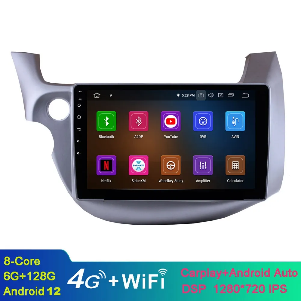 자동차 비디오 스테레오 10.1 인치 안드로이드 10 GPS 라디오 2007-2013 Honda Fit LHD와 Bluetooth USB WiFi 지원 SWC 1080p