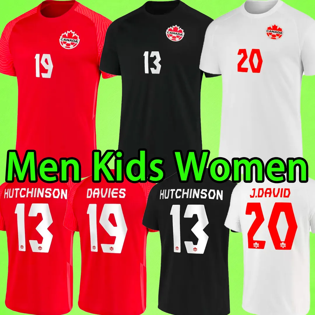 2022カナダサッカージャージーメンキッズキット女性ユニフォームナショナルチームデイヴィスデイビッドワールドカップ2023 Maillot 22 23 Hoilett Larin Cavallini Laryea Eustaquio Football Shirt