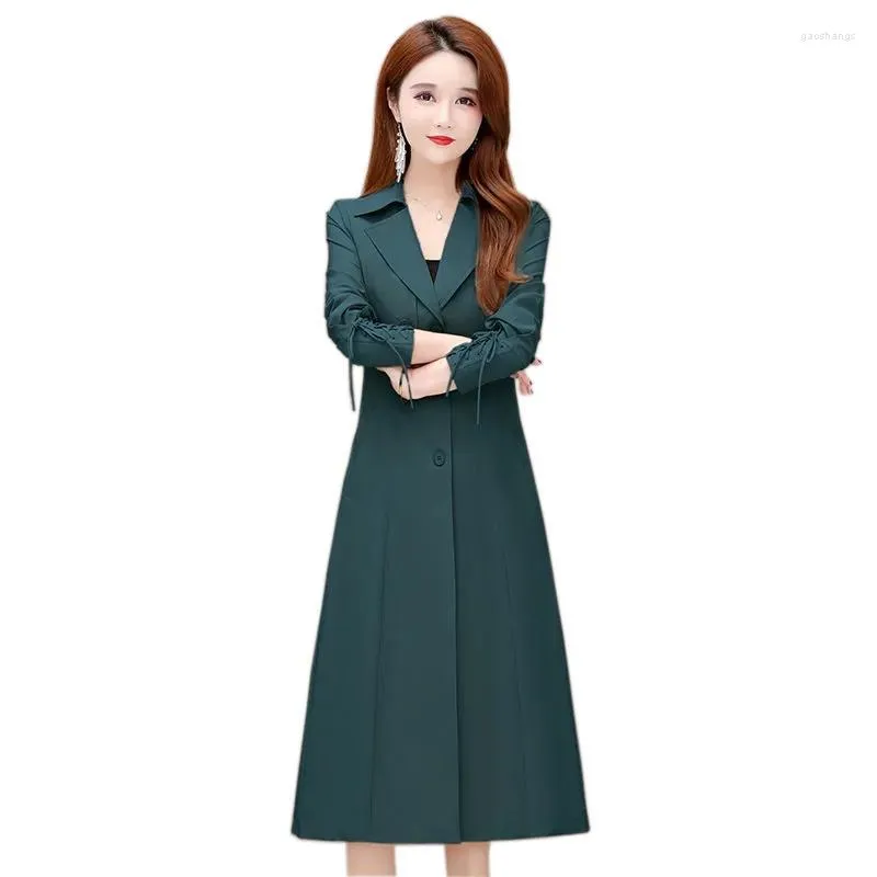 Dames Trench Coats Women's 2022 Fashion Spring Herfst Windscheper Cape Outerwear Plus Size single-breasted X-Long Coat Casual Tops
