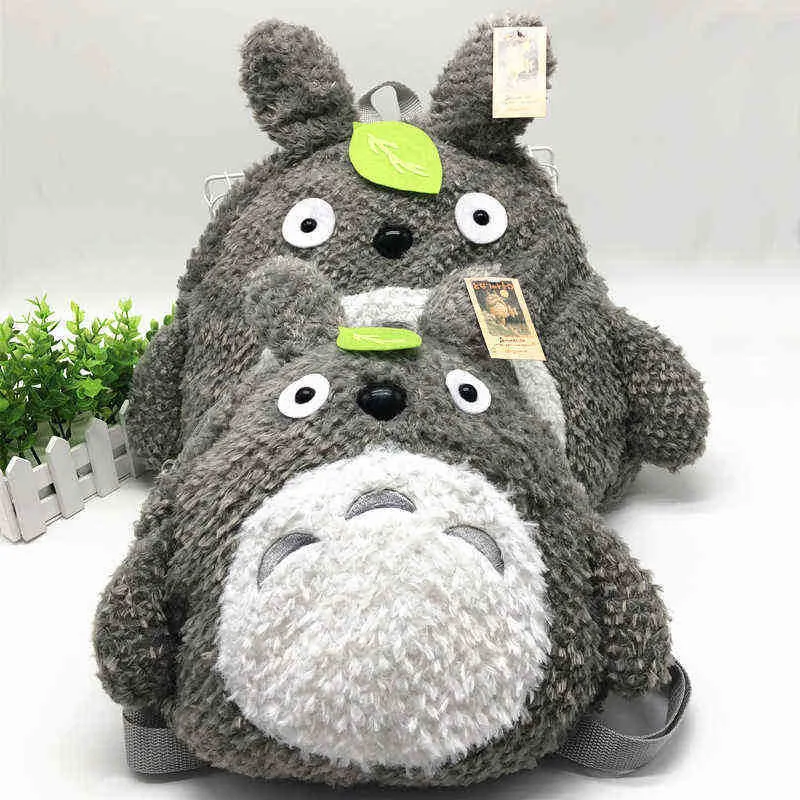 Rucksäcke 30/40 cm neue kreative süße Totoro Plüsch Rucksack Soft School Tasche Kindermädchen Cartoon Coin Bag Kawaii Geburtstagsgeschenke T220919