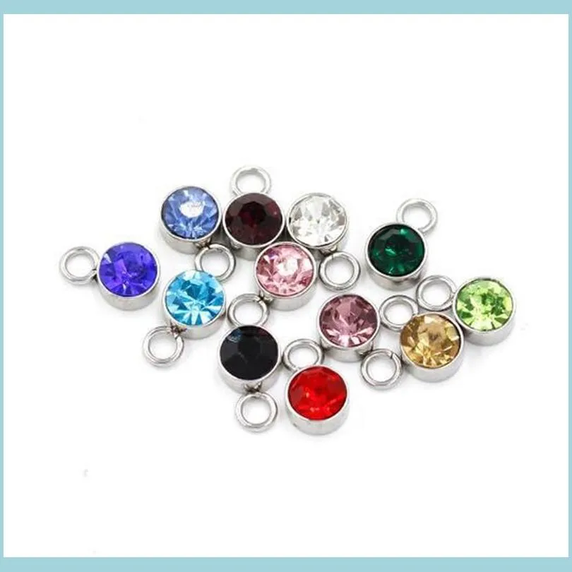 Charms 240pcs/lot colorf 10x7mm doğum taşı kristal takılar el yapımı doğum günü mücevherleri diy bileklik ve 126 w2 damla dh56q teslim