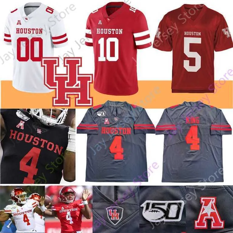 Nik1 Houston Cougars Football Jersey NCAA College D'Eriq King Kyle Porter Marquez Stevenson Keith Corbin Anenih Turner Stuard Parish Carr Car