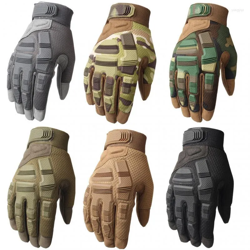 Fietsende handschoenen tactische mannen aanraakscherm leger vol vinger militaire vrouwen paintball gevecht motocycle harde knokkel