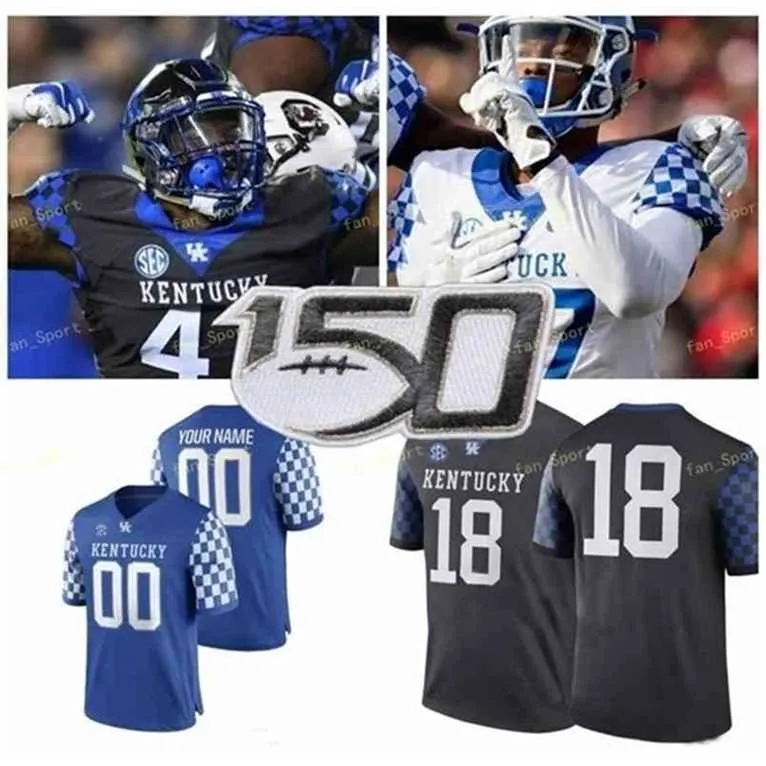 SJ NCAA College Jerseys Kentucky Wildcats Custom 22 Chris Oats 26 Benny Snell Jr 41 SJ SH Allen 89 Allen Dailey JR Football Syade