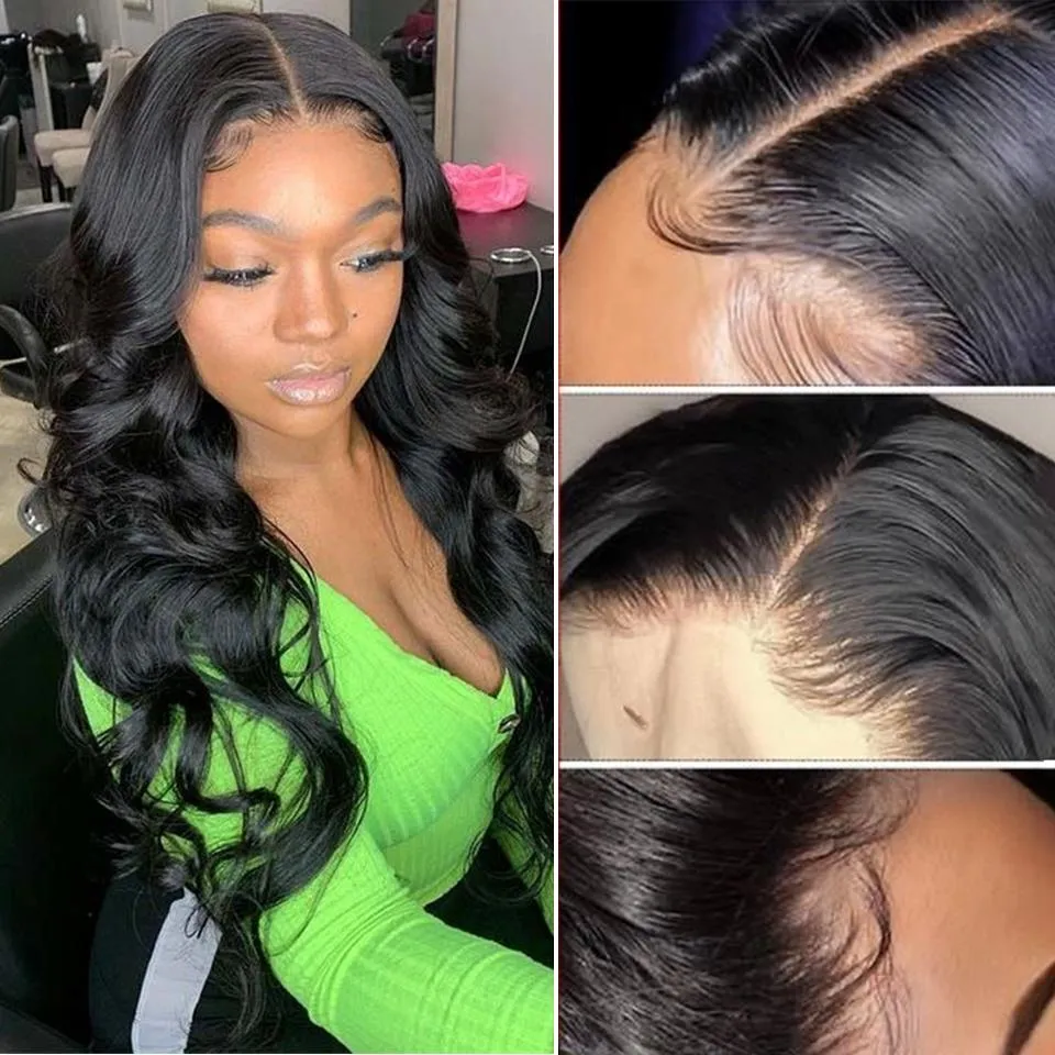 360 250% 13x6 Body Wave Lace Front Wigs 30inch Brazilian Human Hair Wigs Pre Plucked Wig with Baby Density Lace Frontal Wig