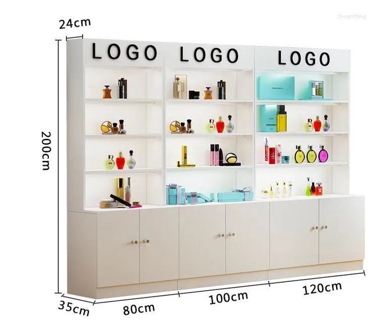 Hooks Cosmetics Display Cabinet Product Free Combination Mother And Baby Store Drugstore Beauty Salon Container Shelve