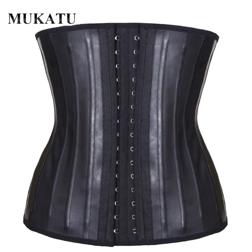 Femmes Shapers taille ventre MUKATU Latex formateur Corset ventre mince ceinture corps modélisation sangle 25 acier désossé Cincher Gaine 220923