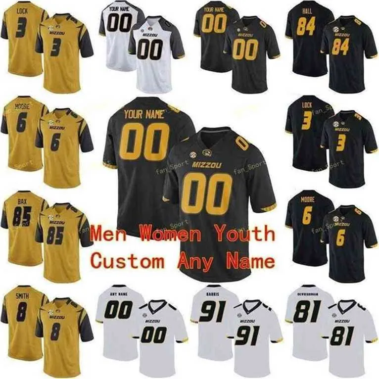 SJ Custom Missouri Tigers College Football Jersey 17 Richaud Floyd 19 Jack Lowary 2 Micah Wilson 20 Simi Bakare Men Men Women Youth Stitched