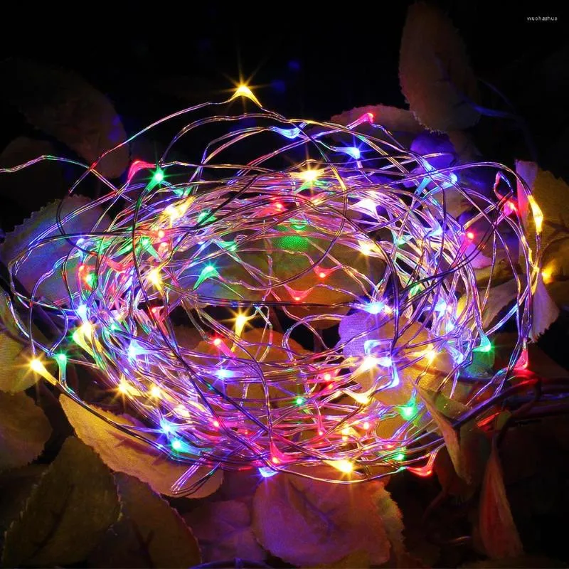 Cuerdas 2M 5M 10M alambre de cobre luces de hadas USB guirnalda alimentada por batería Navidad boda fiesta decoración LED cadena de luz