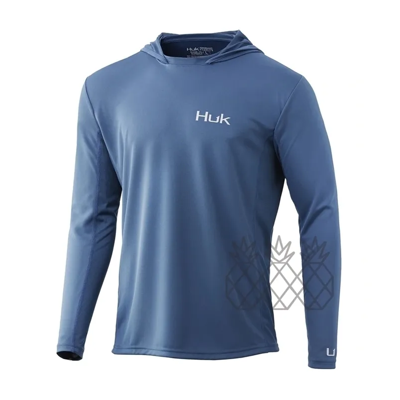 Outdoor Shirts HUK Fishing Hoodie Men Long Sleeve UV Protection Tops Wear UPF 50 Performance T Shirt Sweatshirt Summer 220923