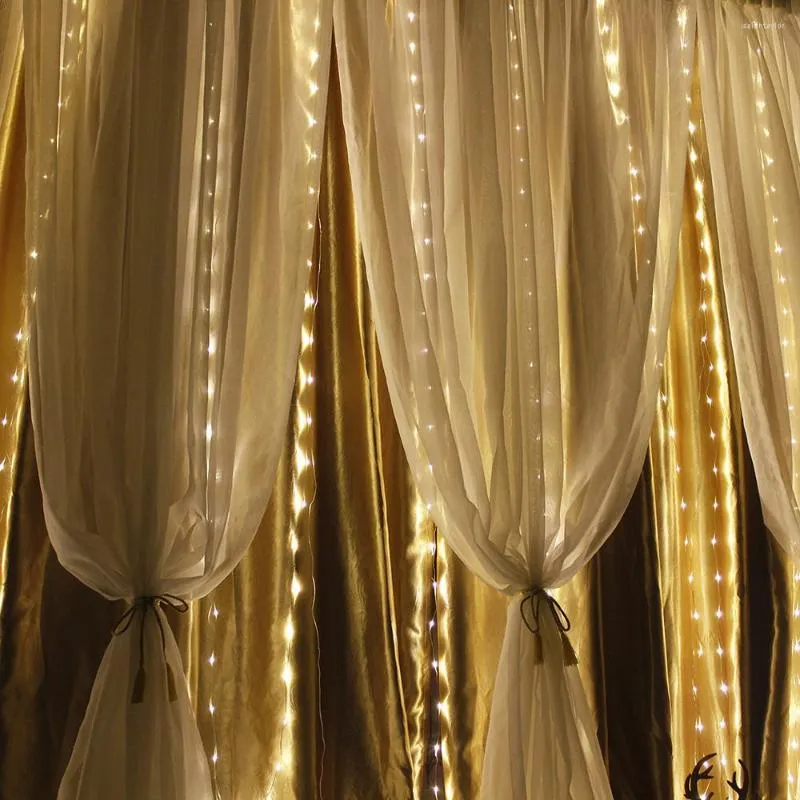 Strings raam gordijnverlichting led buiten string licht 300 ijspegel kerstveiligheid draadloze afstandsbediening voor huis bruiloftsfeestje decor