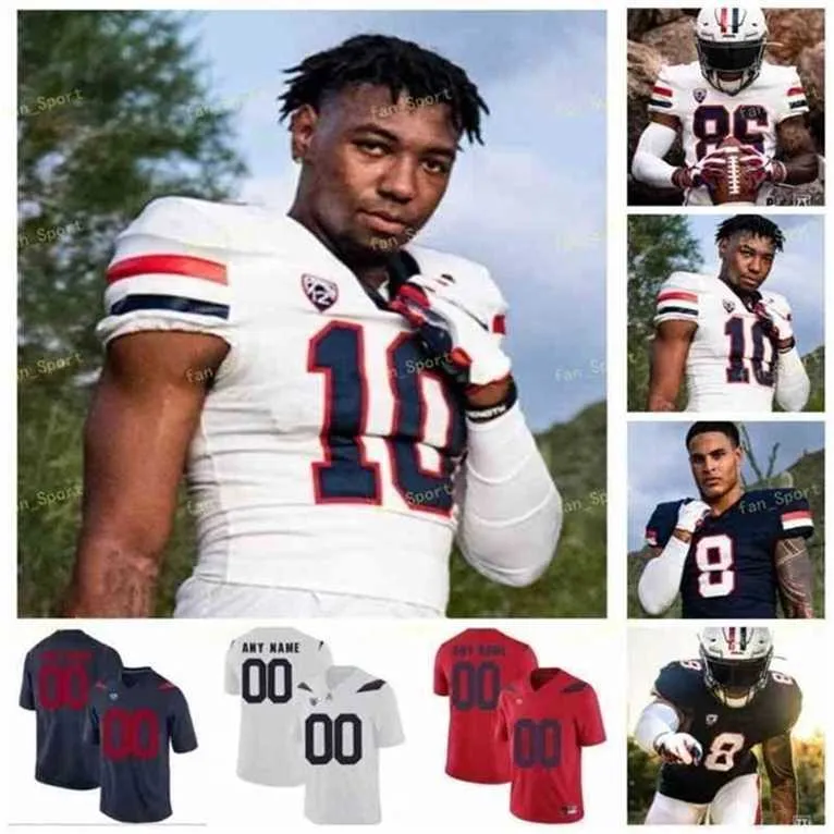 SJ Arizona Wildcats Football Jersey NCAA College Rob Gronkowski Nick Foles Khalil Tate Brightwell J.J. Taylor Cunningham Berryhill III Harris