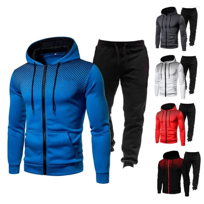 Тренажерный зал 1 Set Sporty Men Outfit с длинным рукавом молния