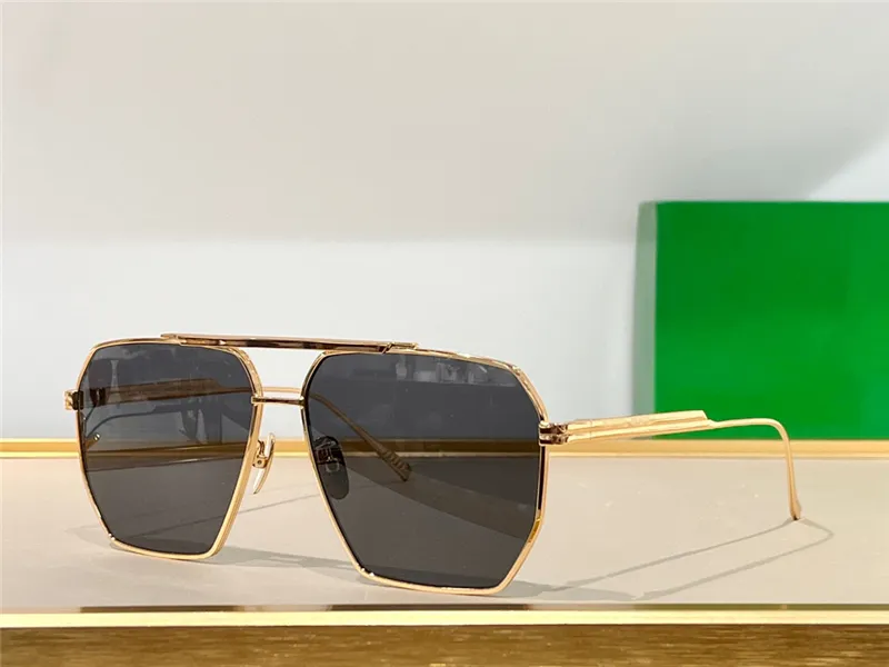 Gafas de sol para hombres y mujeres 1012S estilo verano Anti-ultravioleta placa Retro marco de Metal gafas de moda caja aleatoria