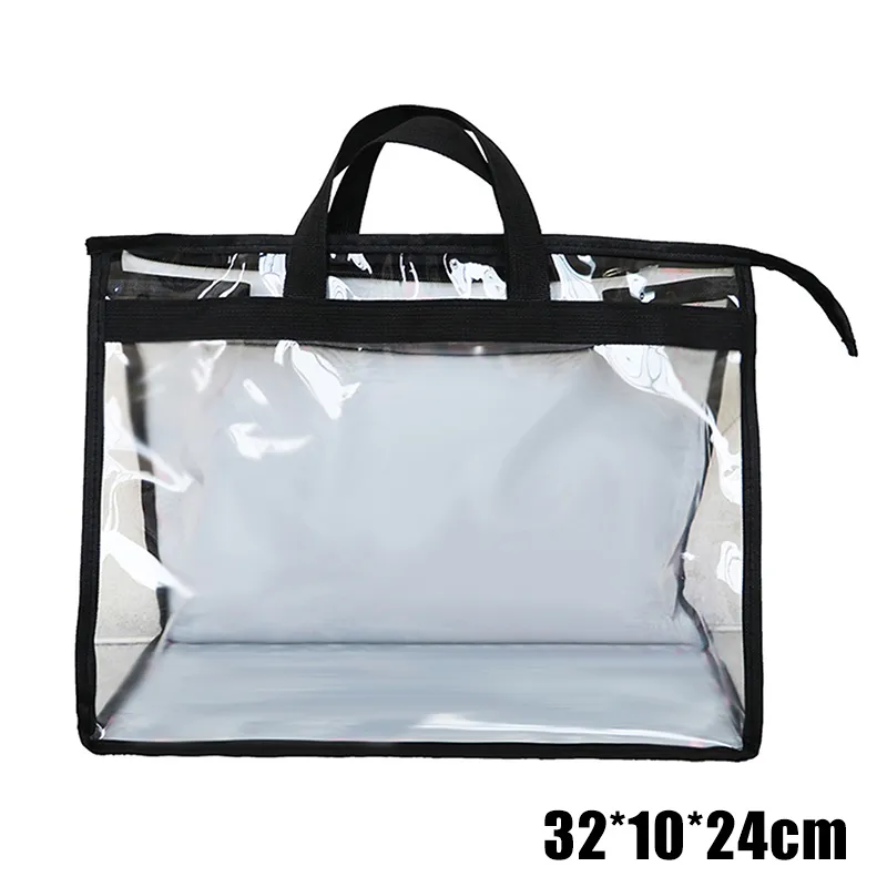 6 \8 Pockets Hanging Closet Organizer Clear Foldable Handbag Purse Storage  Bag Bags Home Storage Organization free shipping