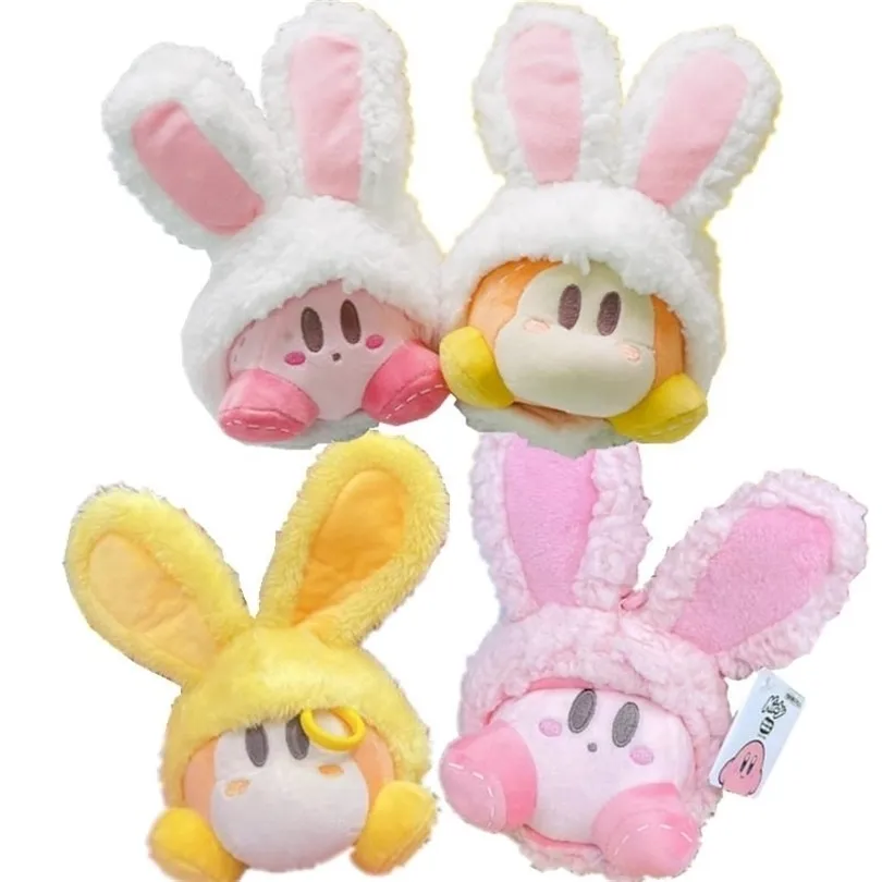 Плюшевые кукол аниме -мультфильм -звезда Kirby Plush Doll Toy Toy Rabbit Long Waddle Dee Doo Pink Kirby Doll Милый подвесной девушки праздничный подарок 220923