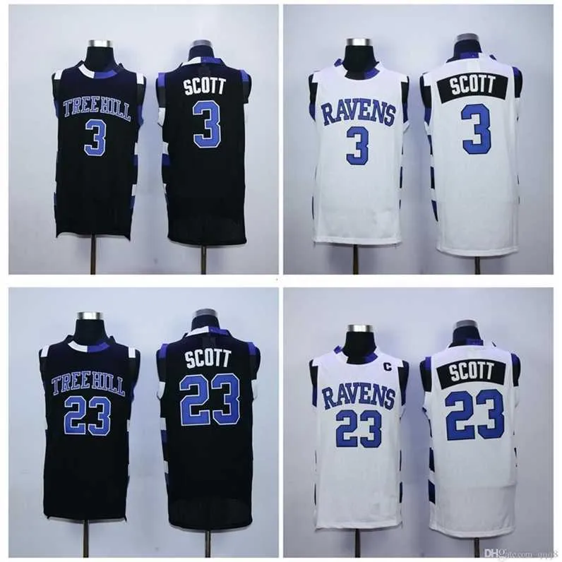 Uf Top Quality 1 3 The Film Version of One Tree Hill Lucas Scott 23 Nathan Scott jersey Double Stitched College Basketball Jerseys Size S-XXL