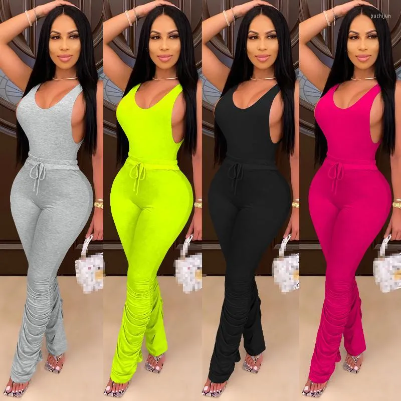 Kvinnors tvåbitar byxor Kvinnor Set Women bodysuit staplade leggings 2 outfits Tracksuits Fall Clothes Trevliga grossistkvinnor