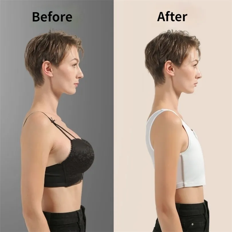 Frauen Shapers Taille Bauch Ruoru Stärken Verband Verstärktes Kurzes Korsett Tomboy Lesben Tank Tops Brust Brust Binder Trans Weste Hemd 220923