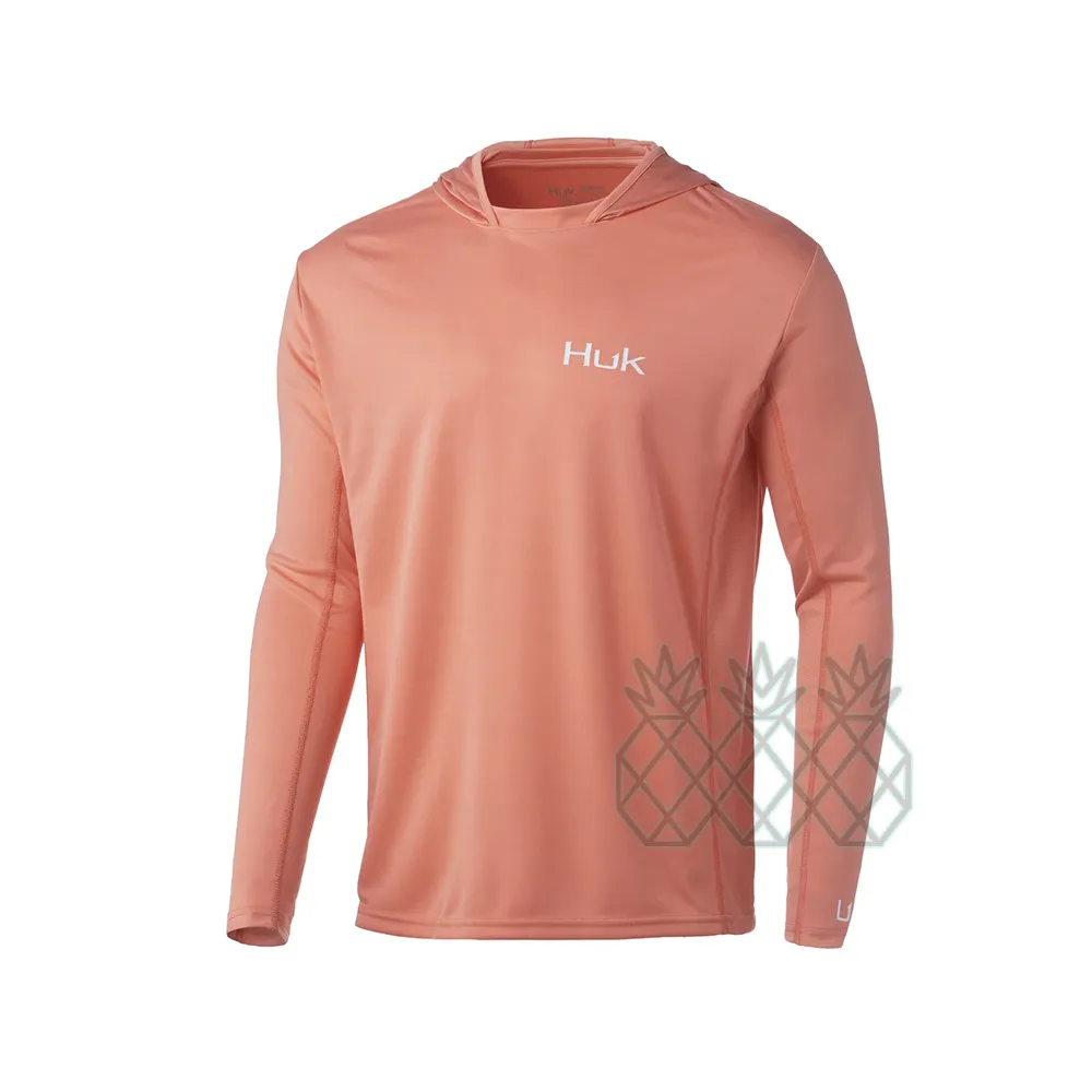 HUK Men Fishing T-Shirts Breathable Quick Dry Sweatshirt Outdoor Long  Sleeve Uv Protection Moisture Performance Fishing Clothing