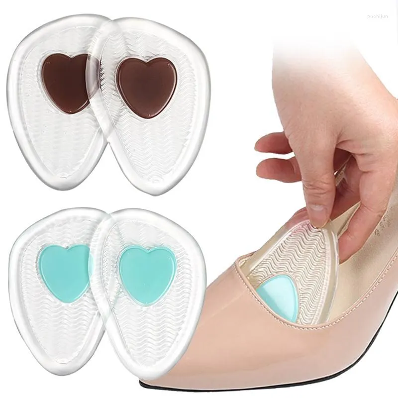 Women Socks Hosiery 1Pairs Shoe Pads Forefot Kudde Silikon Massage Non Slip High Heels Intersula smärtlindring Metatarsal Ball Foot Support