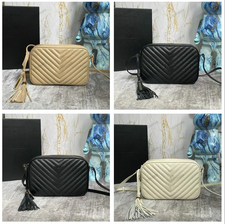 Lou Matelasse lederen cameratas vintage gewatteerde lederen flap dames designer crossbody met kwastje