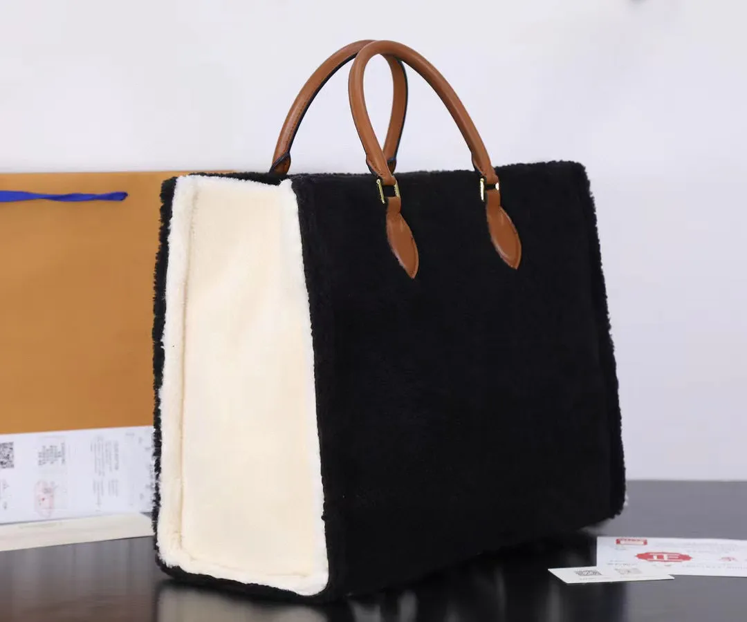 Tasarımcı Çanta Tote Çanta Moda Tuves Çiçek Deri Çanta Kadın Çantalar Yün Kumaşlar Yüksek Kapasiteli Kompozit Alışveriş Omuz Çantaları Kahverengi Cüzdanlar Crossbody Bag