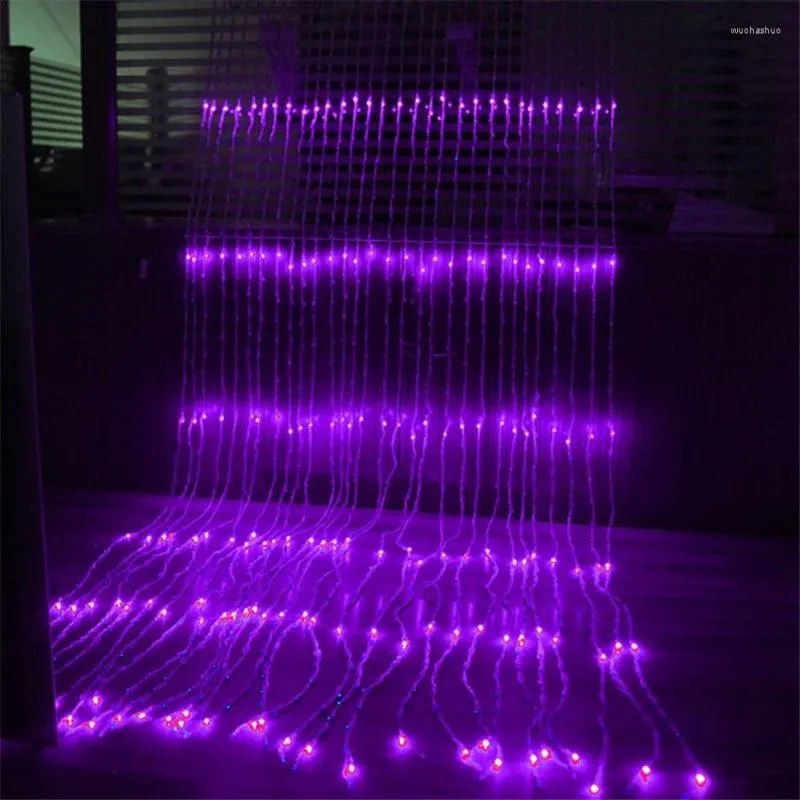 ストリングス防水3x2m 280 LEDウォーターフォールストリングライトホリデーカーテンイシクルライトウェディングクリスマスパーティーフェスティバルの装飾