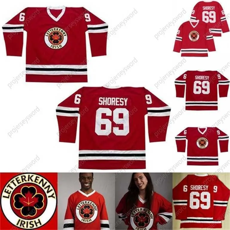 Gla mit Mens 2021 Новый Letterkenny Irish Jersey 69 Shoresy Red сериал Letterkenny Hockey Jerseys S-XXXL