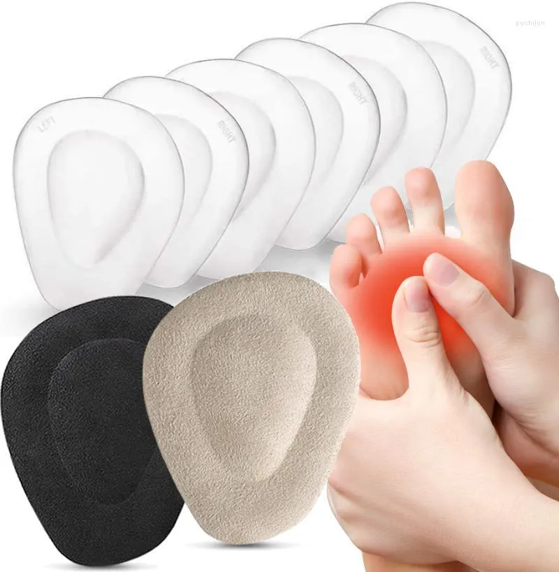 Women Socks Hosiery 2st Shoe Pads Forfoot Cushion Silicone Massage Non Slip High Heels Intersole Pain Relief Anti-Slip Metatarsal Foot