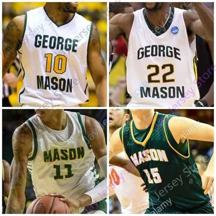 ミッチ2020ジョージメイソンバスケットボールジャージーNCAAカレッジJamal Hartwell II Javon Greene Miller Wilson Xavier Johnson Josh Oduro