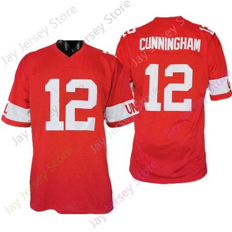 Mitch 2021 Nowy NCAA College Unlv Rebels Football Jersey 12 Randall Cunningham Red Size S-3xl Men Youth