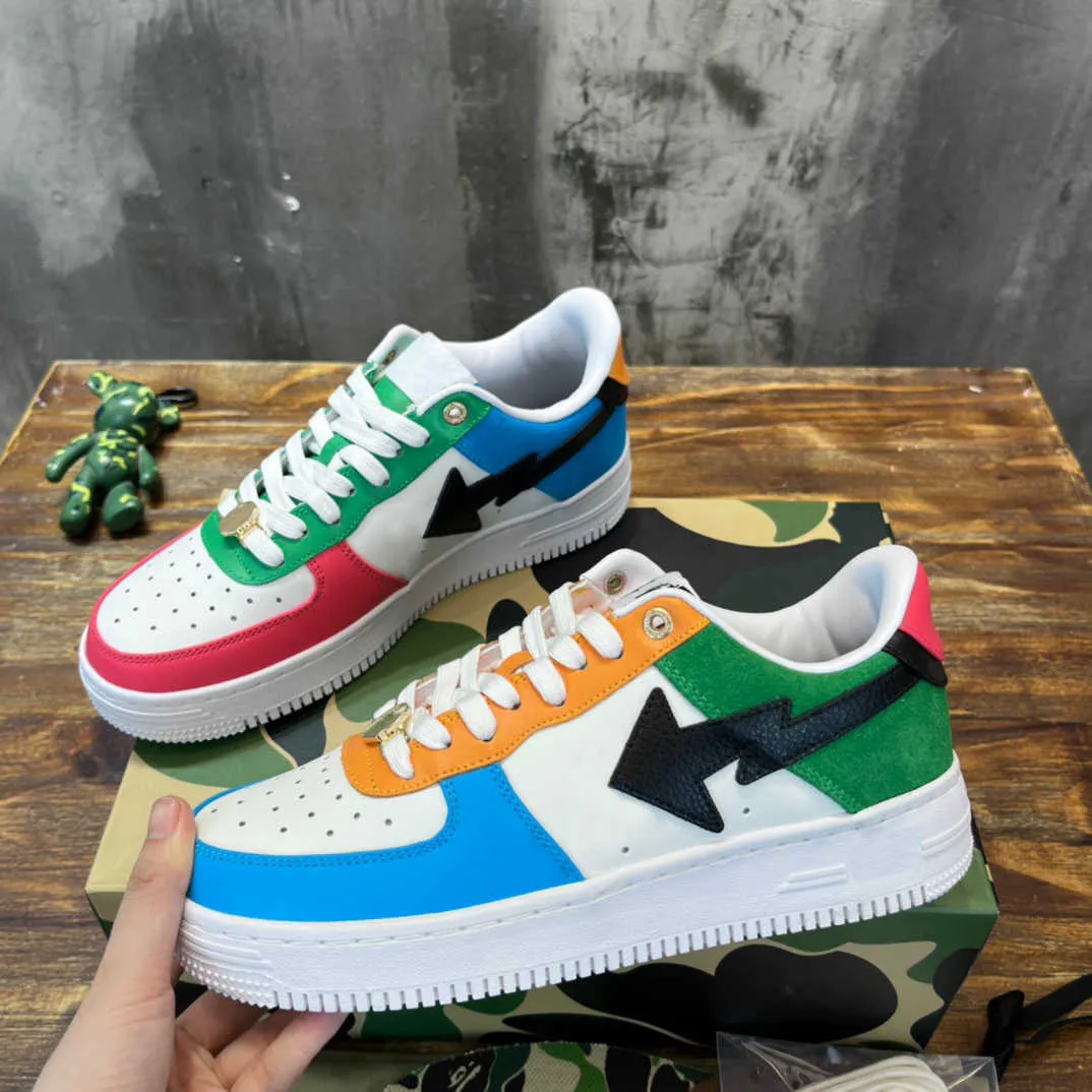 Bapestas Sta Sneaker M1 Designer Low Top Leather Sneakers Classic