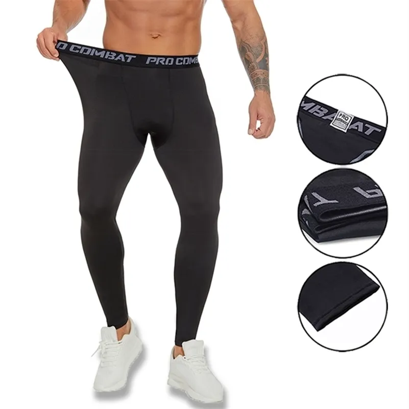 Pantaloni da uomo Leggings a compressione da uomo Corsa da palestra Collant 3XL Basket per uomo Allenamento sportivo Nero Esercizio di allenamento 220924