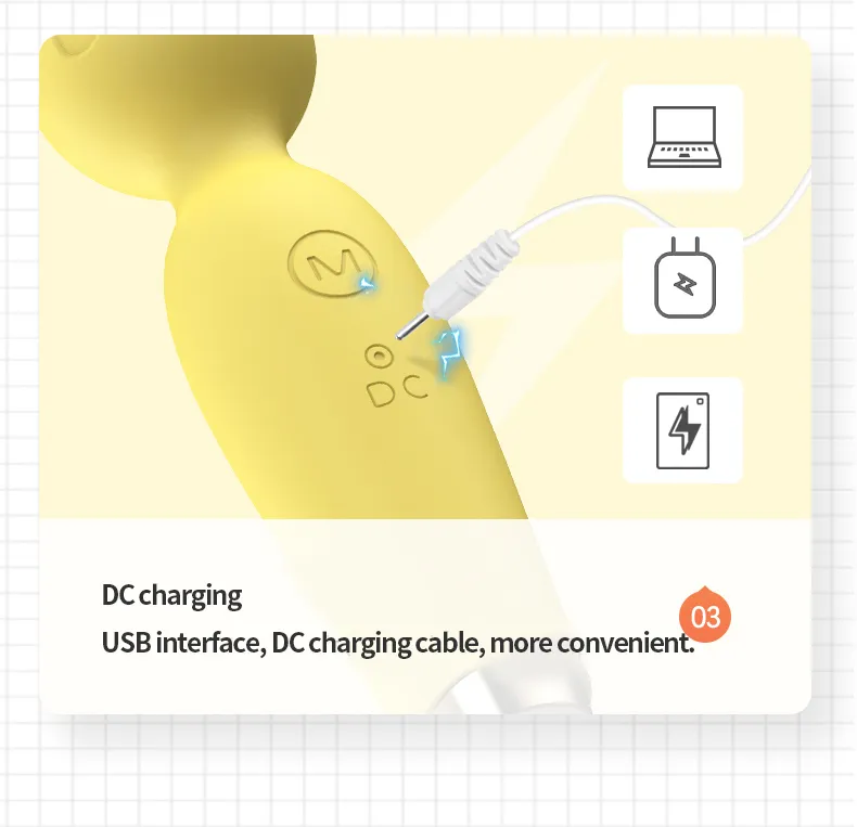 Vibratori Potente vibratore per donne Giocattoli sessuali Massaggio con bacchetta magica a 10 velocità Massaggio USB punto G con bastone AV_voghion.com