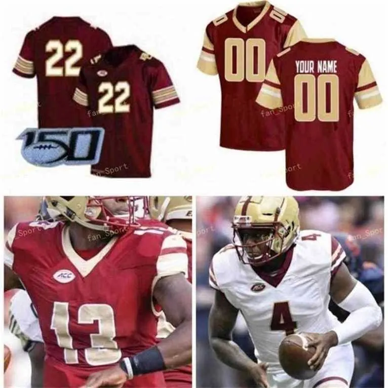 SJ NCAA College Jerseys Boston 7 Мэтт Хассельбек 12 Мэтт Райан 22 Даг Флути 40 Люк Кучли 90 BJ Raji Custom Football сшит