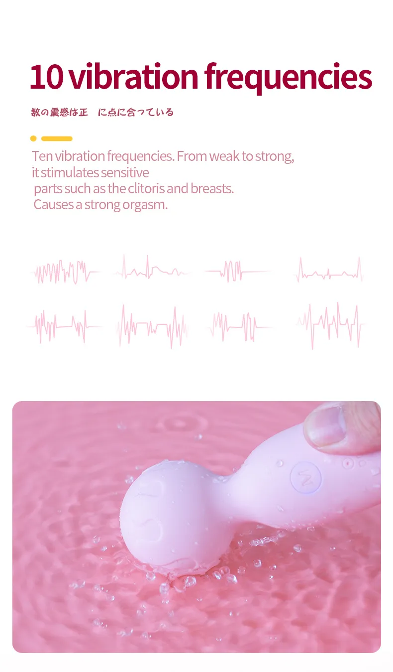 Vibratori Potente vibratore per donne Giocattoli sessuali Massaggio con bacchetta magica a 10 velocità Massaggio USB punto G con bastone AV_voghion.com