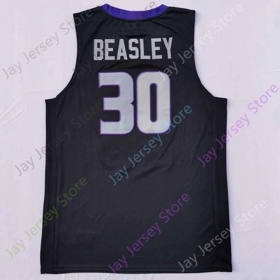 2020 New NCAA Kansas State Wildcats Jerseys 30 Beasley College Basketball Jersey Purple Black Size Youth Adult All Stitched