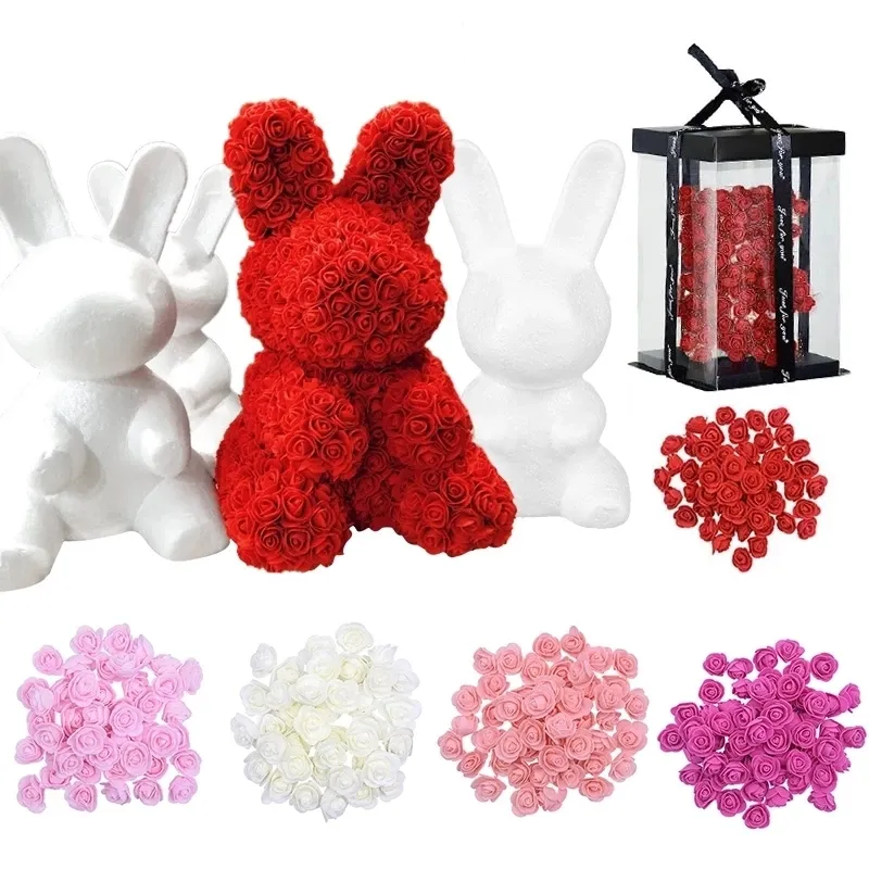 Polystyrene Styrofoam Foam Bunny Rose Rabbit Modelling Easter Decaorations Wedding Birthday Party Valentine
