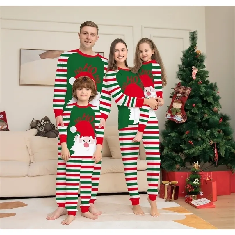 Roupas familiares de correspondência de Natal Família Família Moda Impressão de qualidade Família combinando roupas de férias roupas de bebê casas