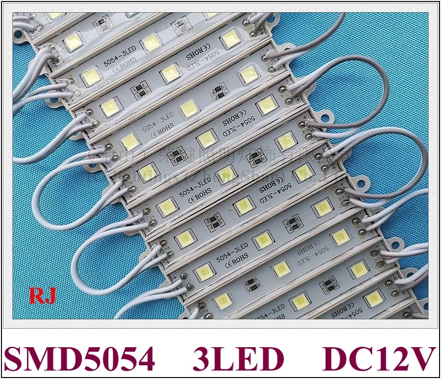 Super Bright SMD 5054 LED -module LED -achterlicht Backlight -module voor tekenbrief DC12V 3LED 3 x 0.4W 1.2W 150LM IP66 Waterdicht