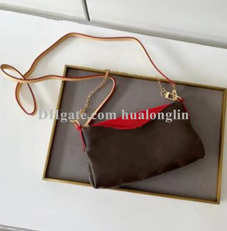 Borsa da donna firmata Borsa a mano pochette tracolla a tracolla qualità data codice fiore con portacellulare a catena