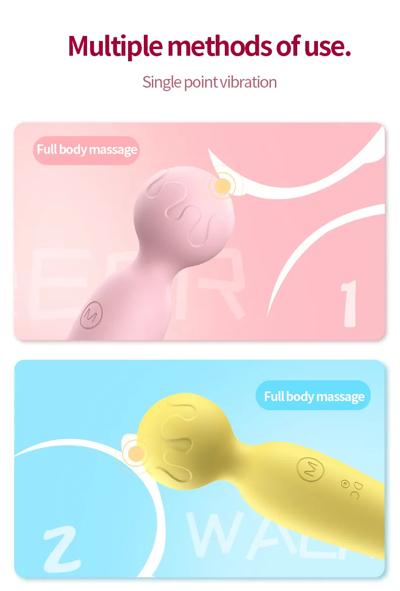 Vibratori Potente vibratore per donne Giocattoli sessuali Massaggio con bacchetta magica a 10 velocità Massaggio USB punto G con bastone AV_voghion.com