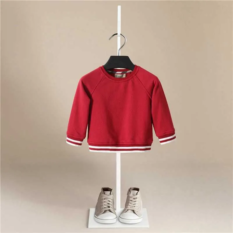 Pullover Fashion Autumn Winter Kids Baby Girls Red Sweatshirts Boys Long Sleeves Sweater Toddler Infant T shirt Clothes Sweatshirt 220924