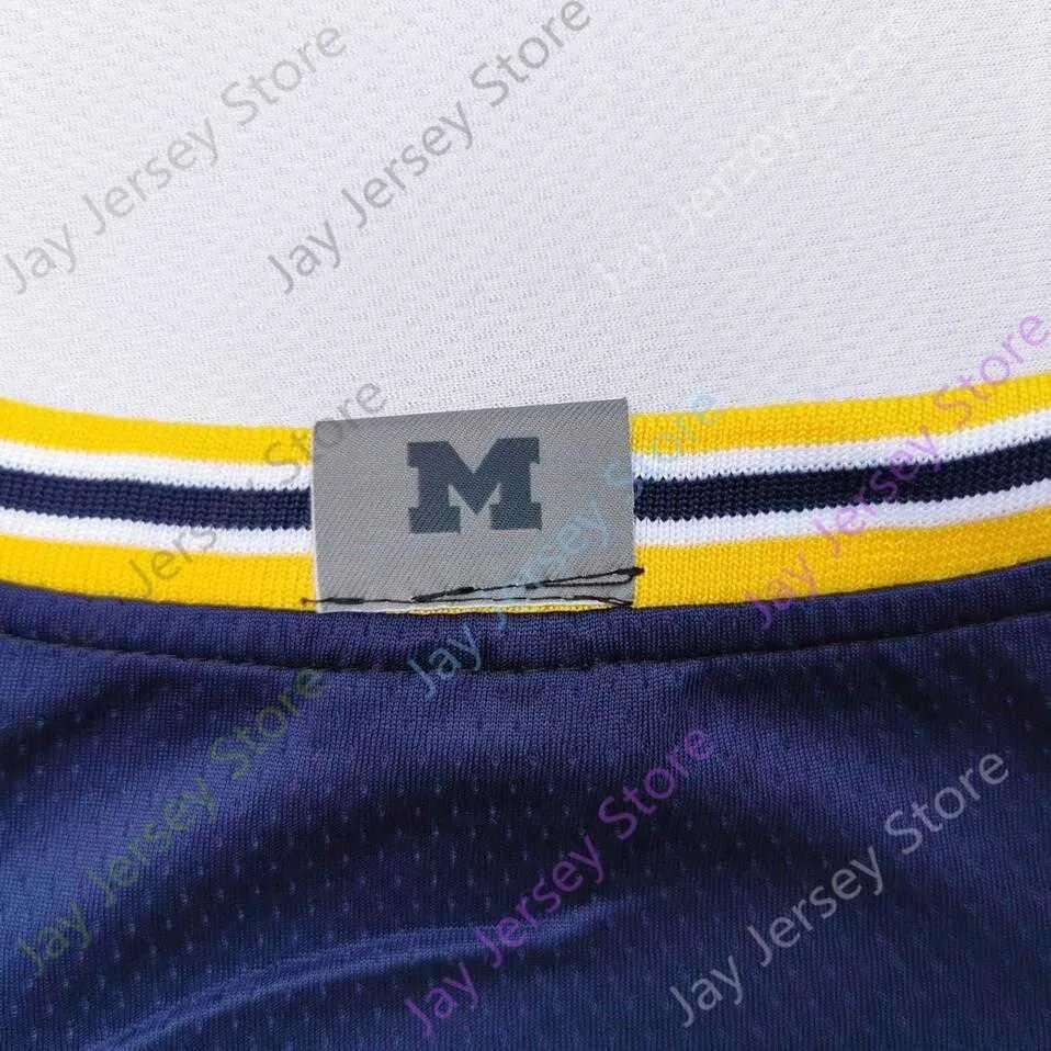 2020 New NCAA Michigan Wolverines Jerseys 4 Webber College Basketball Jersey Navy Size Youth Adult All Stitched Embroidery