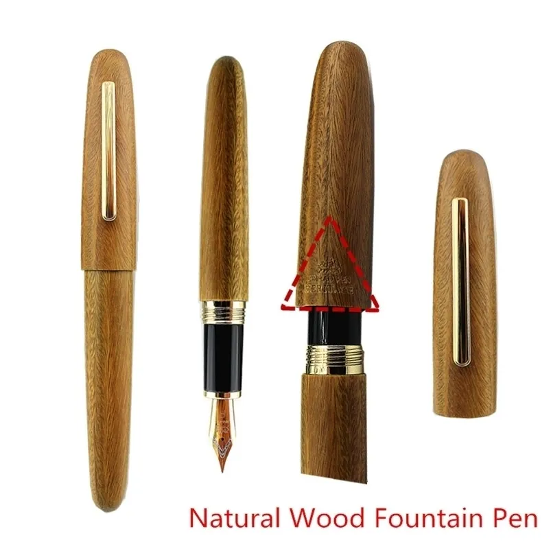 Stylos plume Jinhao 9056 stylo plume en bois naturel fait à la main NOIR en bois beau stylo FM plume mode écriture bureau stylo à encre cadeau 220923