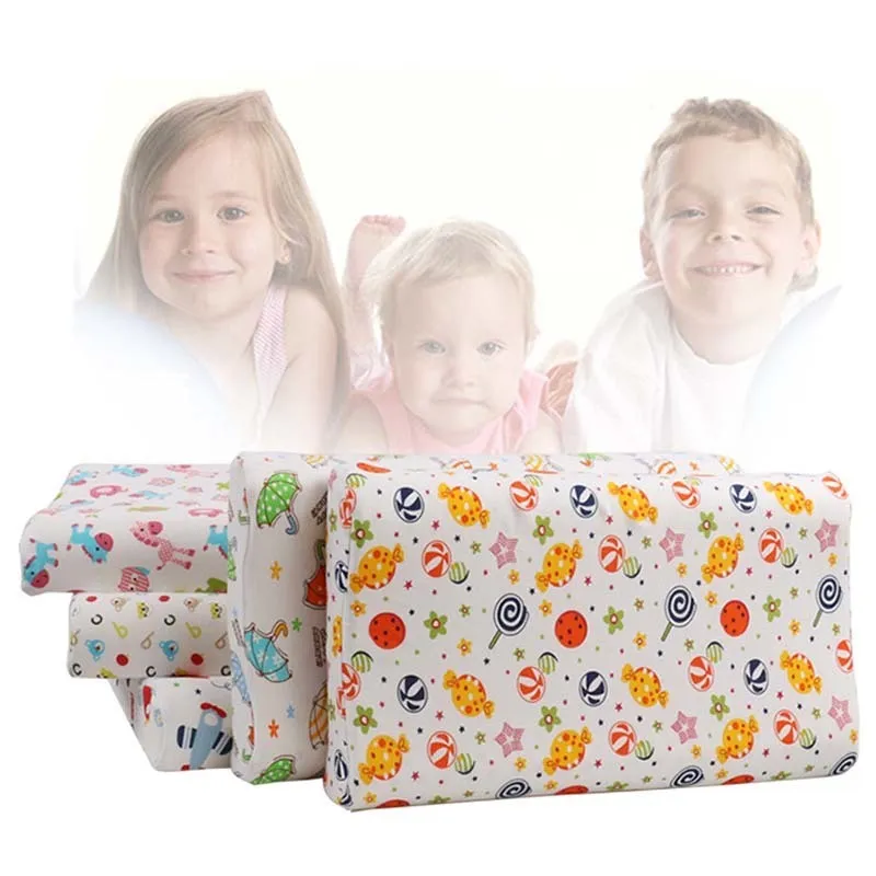 Pillows Kids Pillow Natural Latex Baby Bed for Sleeping Cartoon Printing Children 1 7 Years Old 220924