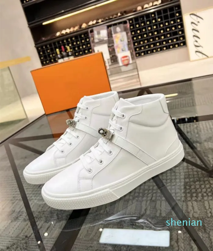 Sneakers Scarpe Uomo Walking Eu38-46 Downtown Pelle High-Top Suola in gomma Sportiva Pelle District Comfort Nylon Casual